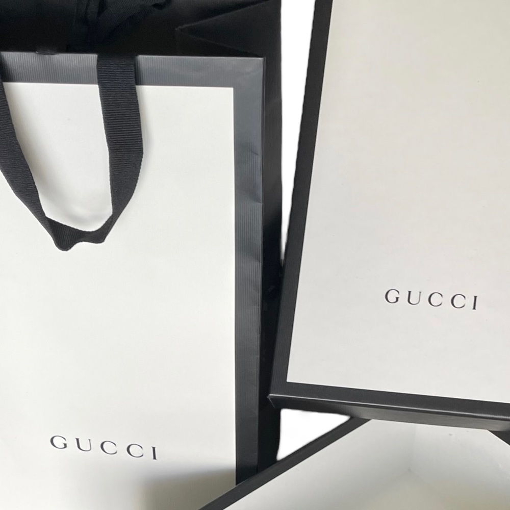 Empty Gucci Shoe Box/Gift Box and Matching Gucci Shopping Bag - Picture 4 of 8